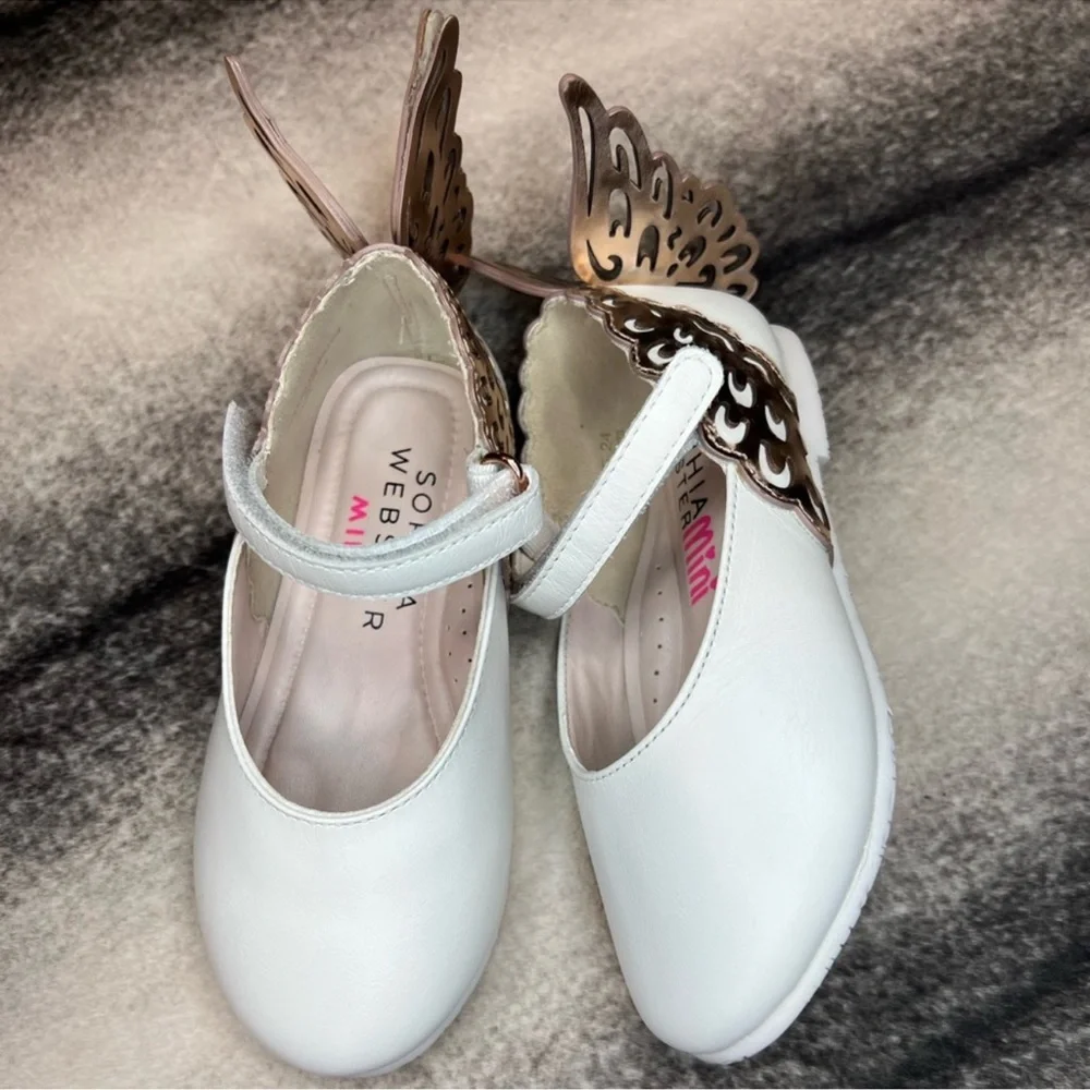 Sophia Webster Evangeline Butterfly Leather Flats Toddler Kids - Picture 7 of 10